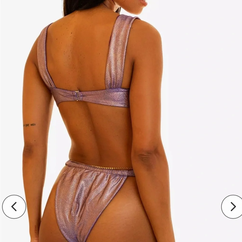 NWT Dippin’ Daisy’s Iridescent Holographic Purple Shimmer Bikini Set – Size XL - Picture 11 of 11